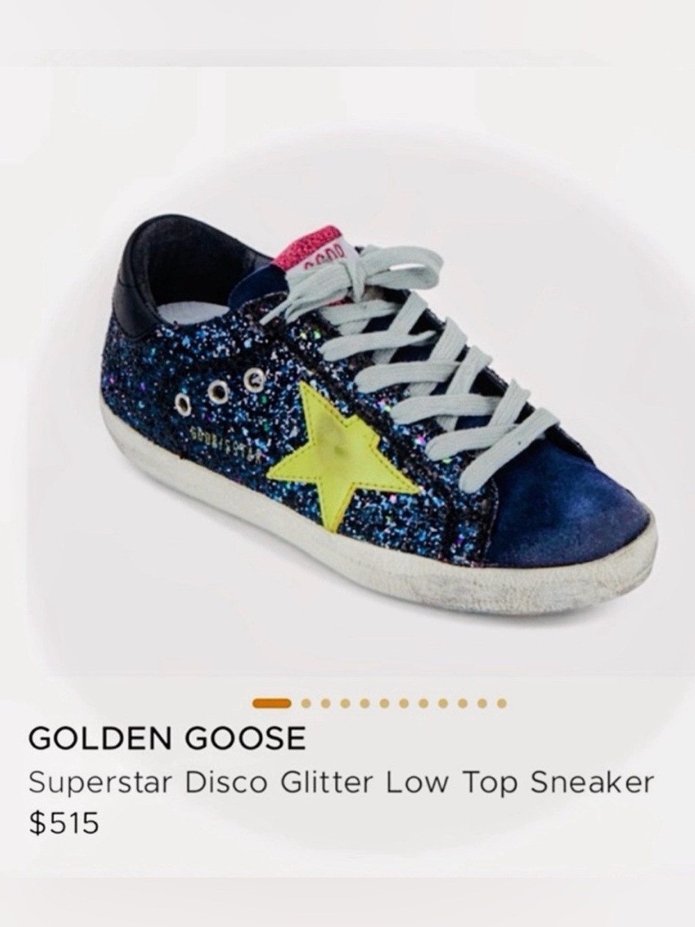 GOLDEN GOOSE Superstar Disco Glitter Low Top Women’s Sneaker size 40 (US 9.5)